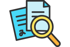 Icon illustrating review of research findings about celiac disease and bedwetting in children.